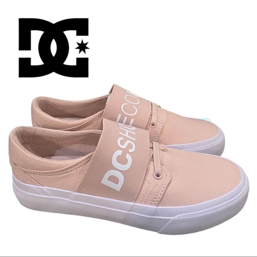 NEW DC Women's Trase TX SE White Pink Slip-on Sneakers 5
